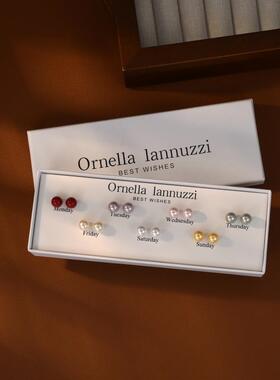 抖音直播爆款礼盒Sunda珍珠耳钉女法式复古简约气质时尚耳饰耳环