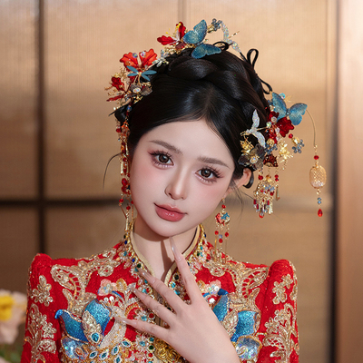 中式秀禾新娘头饰新中式婚礼发饰