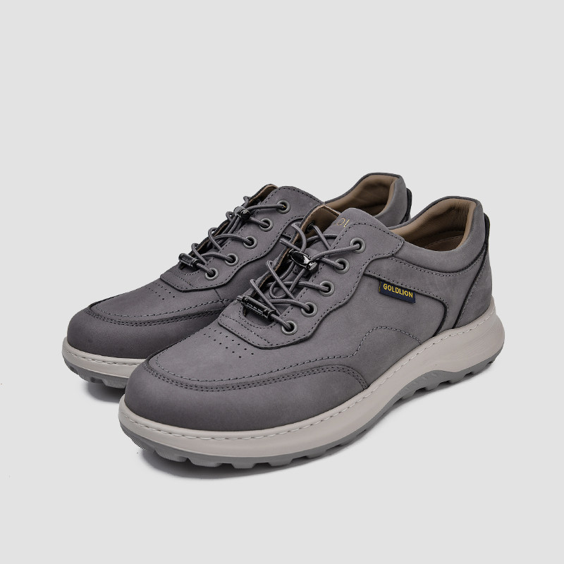 金利来男鞋2025秋季新款磨砂牛皮休闲运动皮鞋G239530319RRA JNA