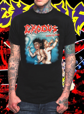 Exodus重金属短袖摇滚乐队T恤春夏男圆领