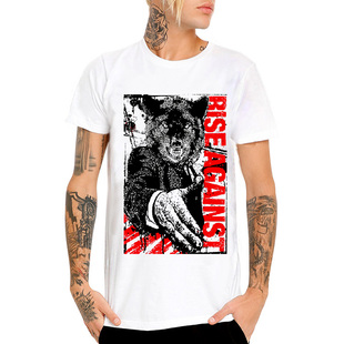 Rise Against朋克摇滚乐队T恤男圆领短袖春夏硬核金属hardcore