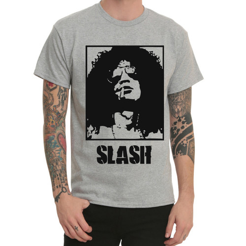 Slash重金属摇滚乐队T恤男短袖流行圆领吉他手枪花Guns N' Roses