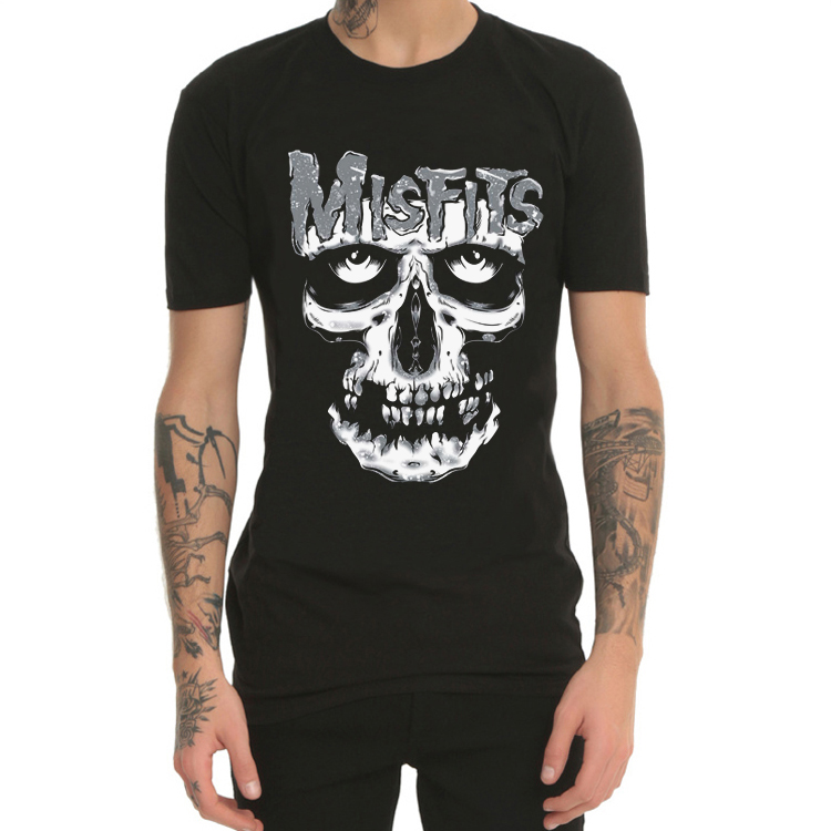 朋克摇滚乐队数码金属圆领短袖