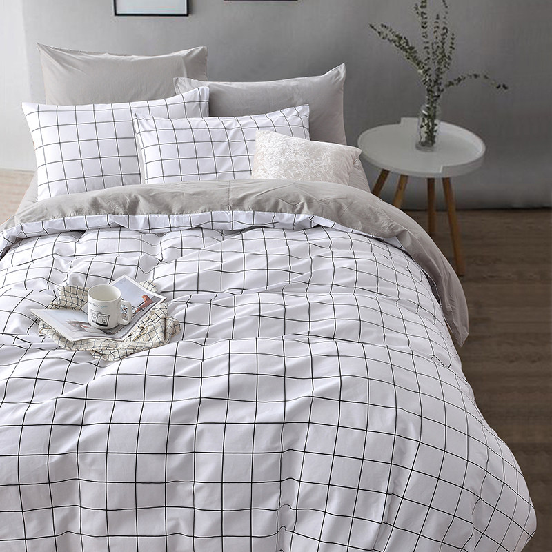 被套单件白色黑白格子灰色宜学生家宿舍单人双人被罩1.5mx200x230在类目 床上用品, 被套中 - 来自Buy2taobao.com提供专业的淘宝代购服务