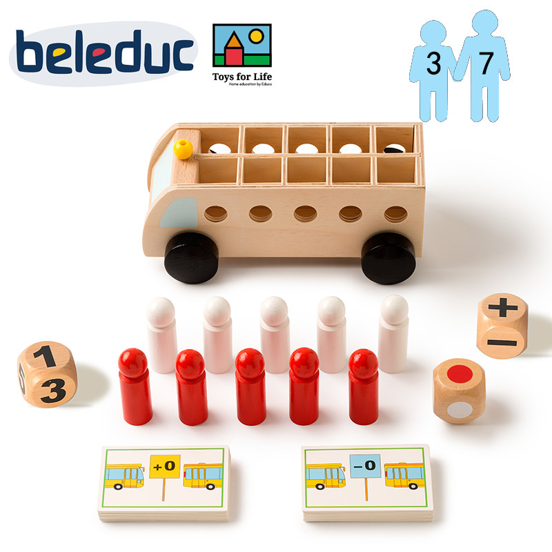 toys for life数学巴士 儿童练习10以内计数加法减法数字计算玩具