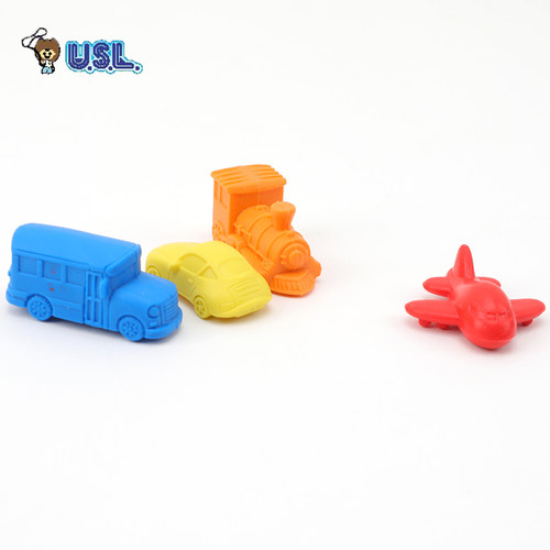 USL交通工具组 数数认知汽车飞机轮船彩色分类玩具模型可洗耐摔