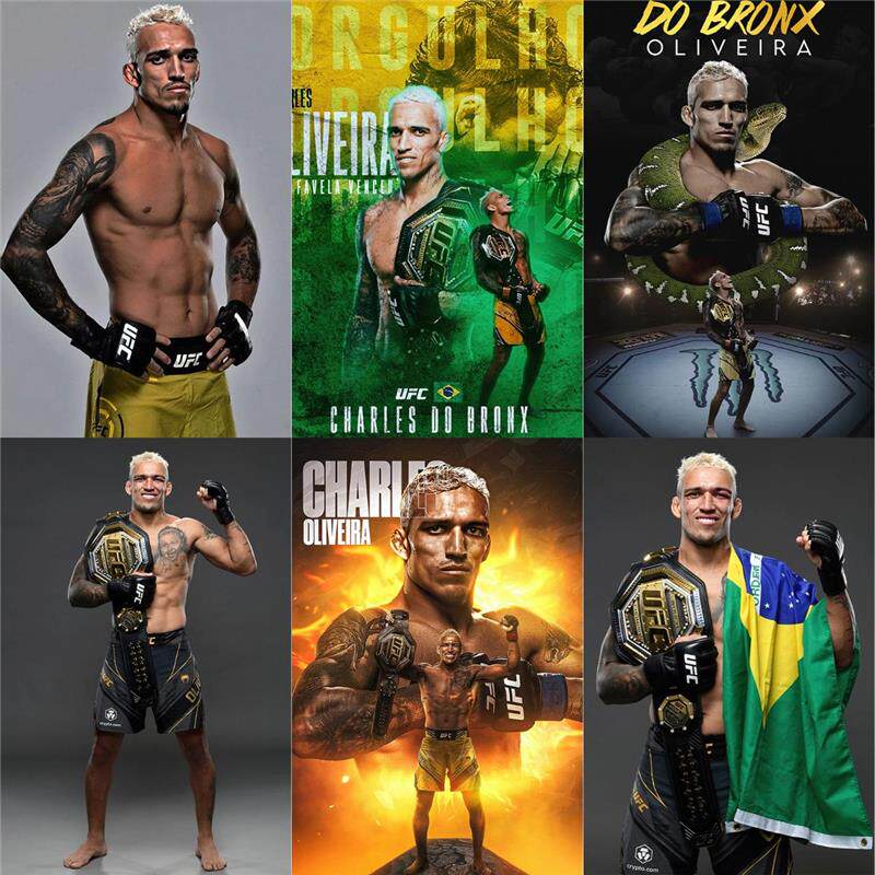 奥利维拉海报挂画 ufc明星格斗钻石搏击拳击馆墙贴mma壁纸装饰画