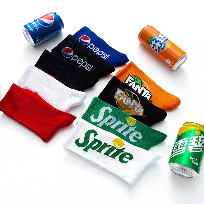 篮球ins中长筒百事男女雪碧袜