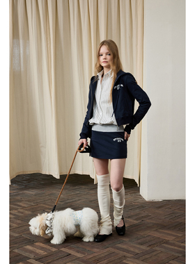 fit calling 2025秋冬高校连帽卫衣外套女上衣+半身短裙两件套装