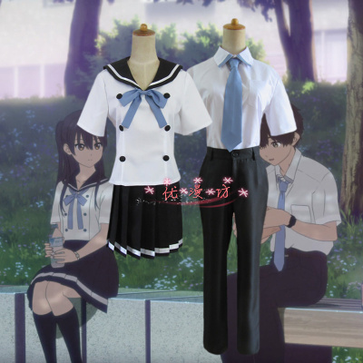 HELLOWORLD你好世界 坚书直实 一行瑠璃水手服cosplay服装