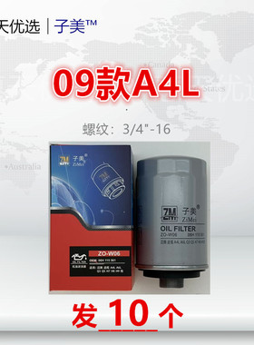 W06适配奥迪A3 A4L A5 A6L A8L Q3 Q5 TT 1.8T 2.0T机油滤芯