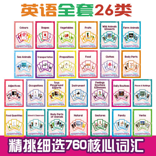 英语单词闪卡早教分类幼儿儿童
