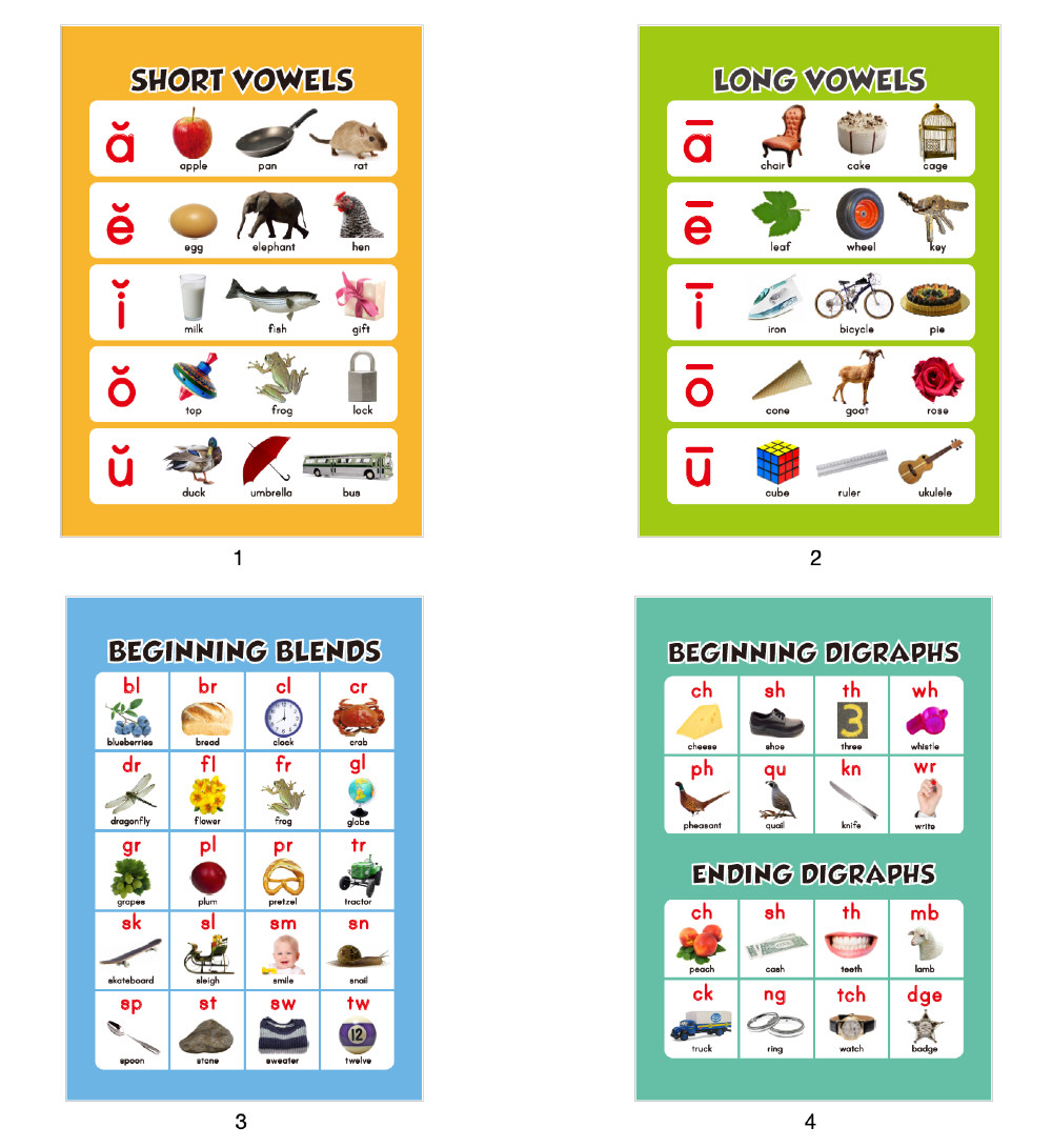 英语自然拼读phonics实物海报教室装饰老师教具启蒙