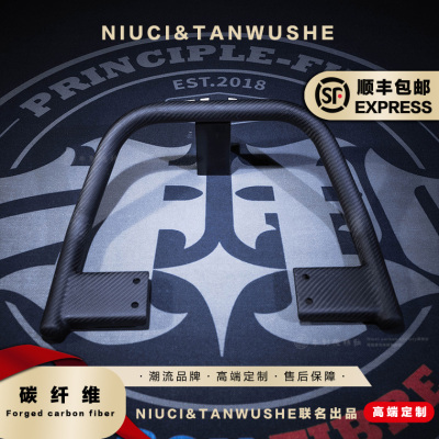 九号电动车 E300P原厂斜纹哑光碳纤维改装后扶手尾翼后座拉手