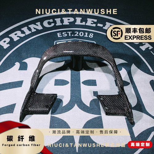 九号电动车 E系列 斜纹紫粉碳纤维改装尾翼赛德斯扶手