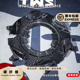 全顺五代改装斜纹碳纤维电机盖装饰盖纯碳