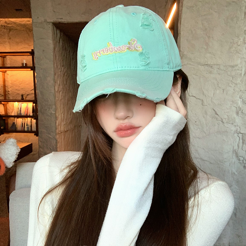 薄荷绿美式棒球帽女2025年春新款