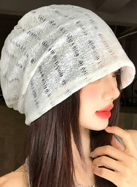镂空堆堆包头帽女夏季薄款宽松