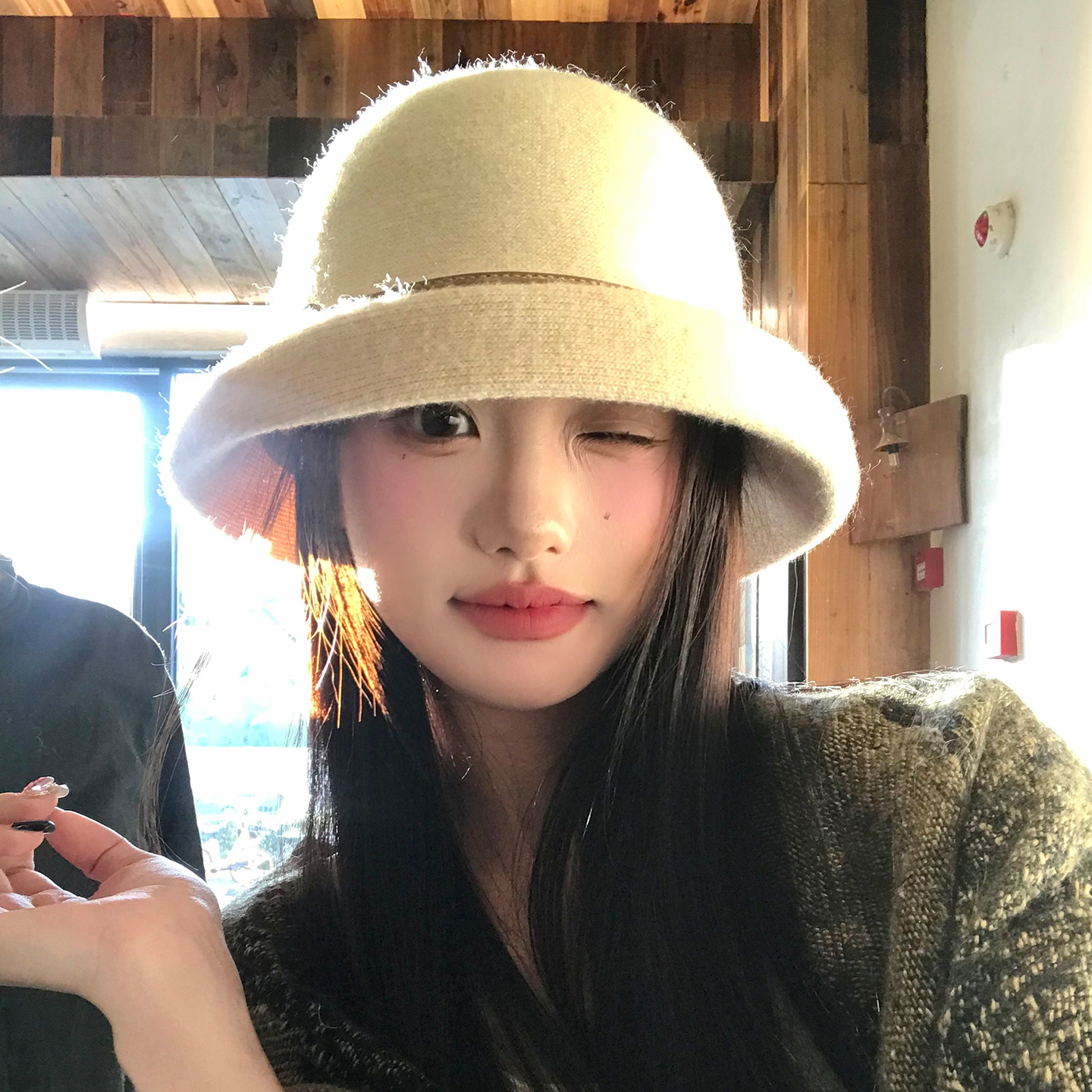 赫本风高级感优雅水桶帽子女秋冬