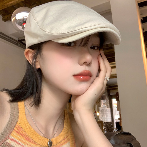 英伦风复古前进帽女春秋季百搭