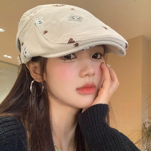 小众棉麻文艺前进帽女日系可爱