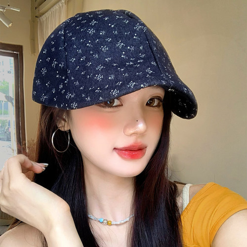 韩系碎花前进帽女春夏季显脸小