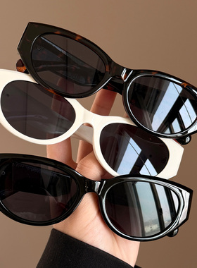 韩版复古猫眼墨镜女士新款高级感