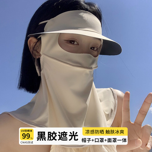 黑胶防晒面罩女护眼角防紫外线