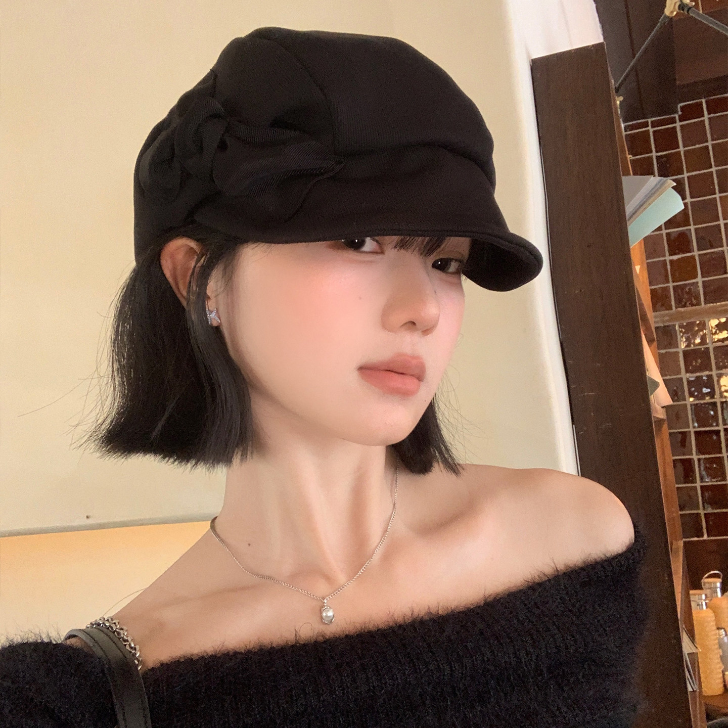 复古文艺褶皱黑色贝雷帽女冬大头围时髦洋气报童帽显脸小画家帽子,服饰配件/皮带/帽子/围巾,帽子,淘宝优惠券,粉丝福利购,淘宝优惠卷