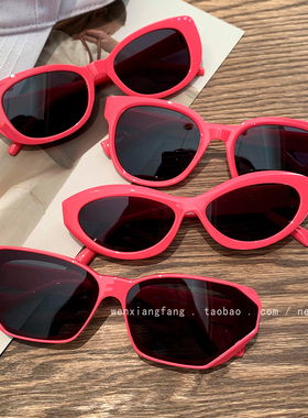 粉色猫眼墨镜女ins高级感辣妹