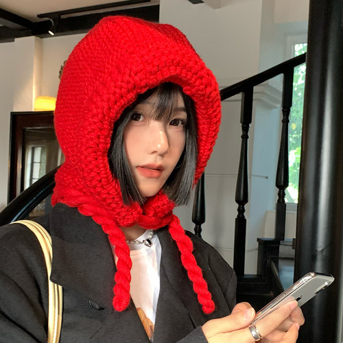 甜美可爱针织毛线小红帽