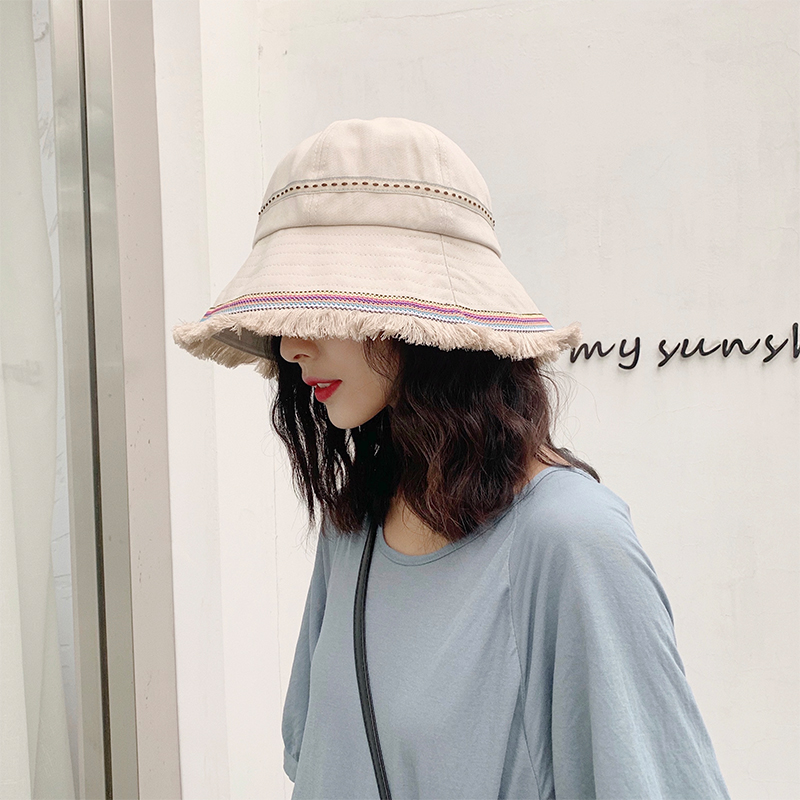 帽子女韩版潮网红渔夫帽ins百搭夏季文艺度假遮阳防晒太阳帽夏假一赔三