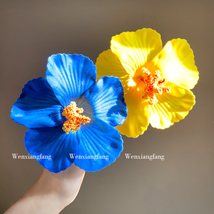 波西米亚氛围感海边沙滩甜美发夹女扶桑花头花饰品夹子刘海夹边夹