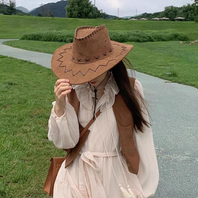 西部牛仔帽女夏季新疆川西旅游