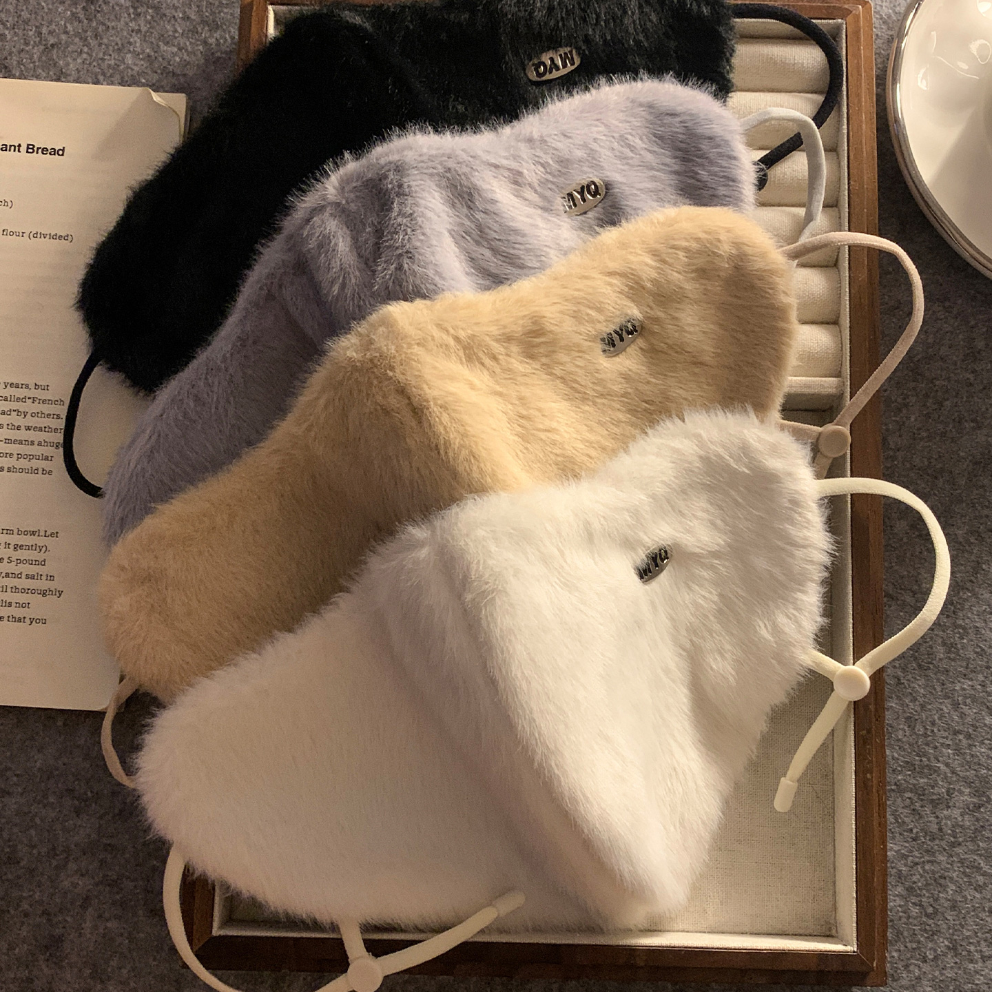 冬季仿兔绒保暖口罩女2025新款