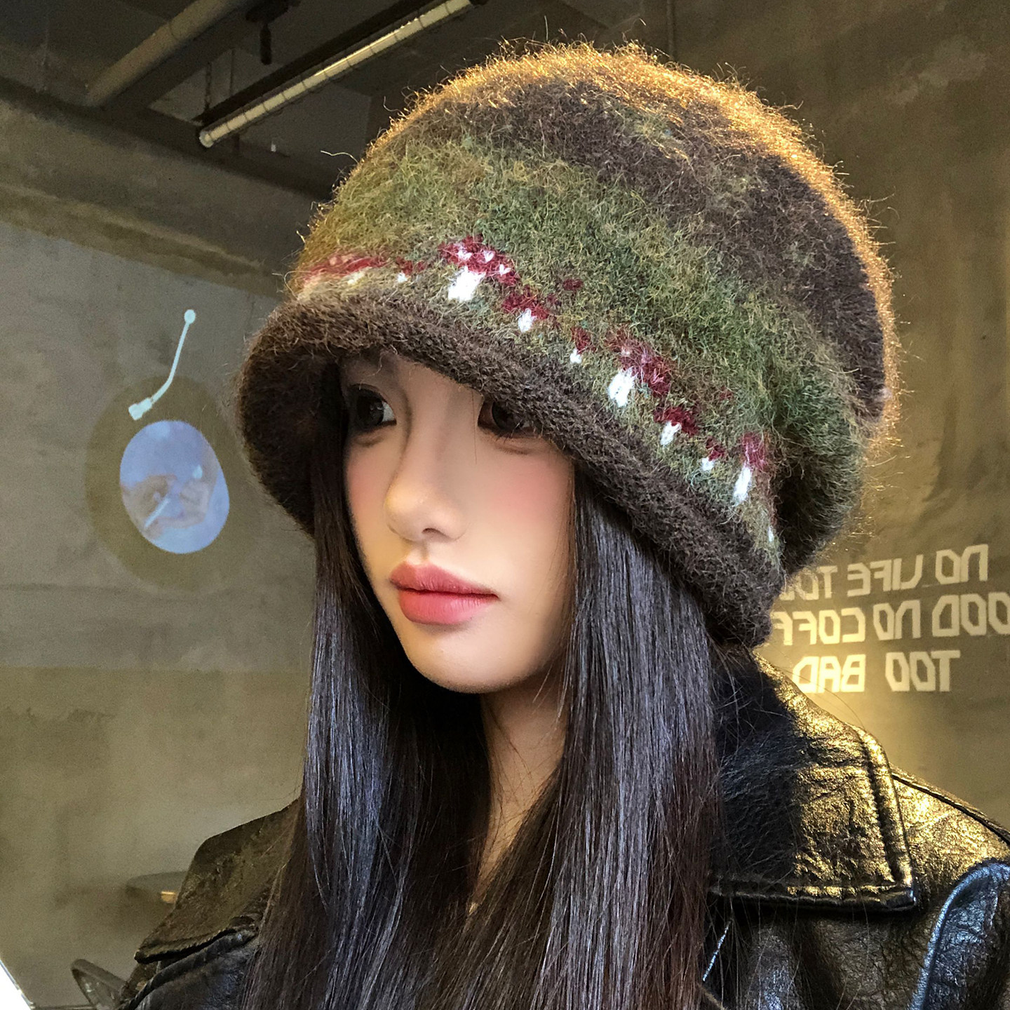 费尔岛卷边复古堆堆帽女秋冬2026新款保暖冷帽护耳慵懒风包头帽子
