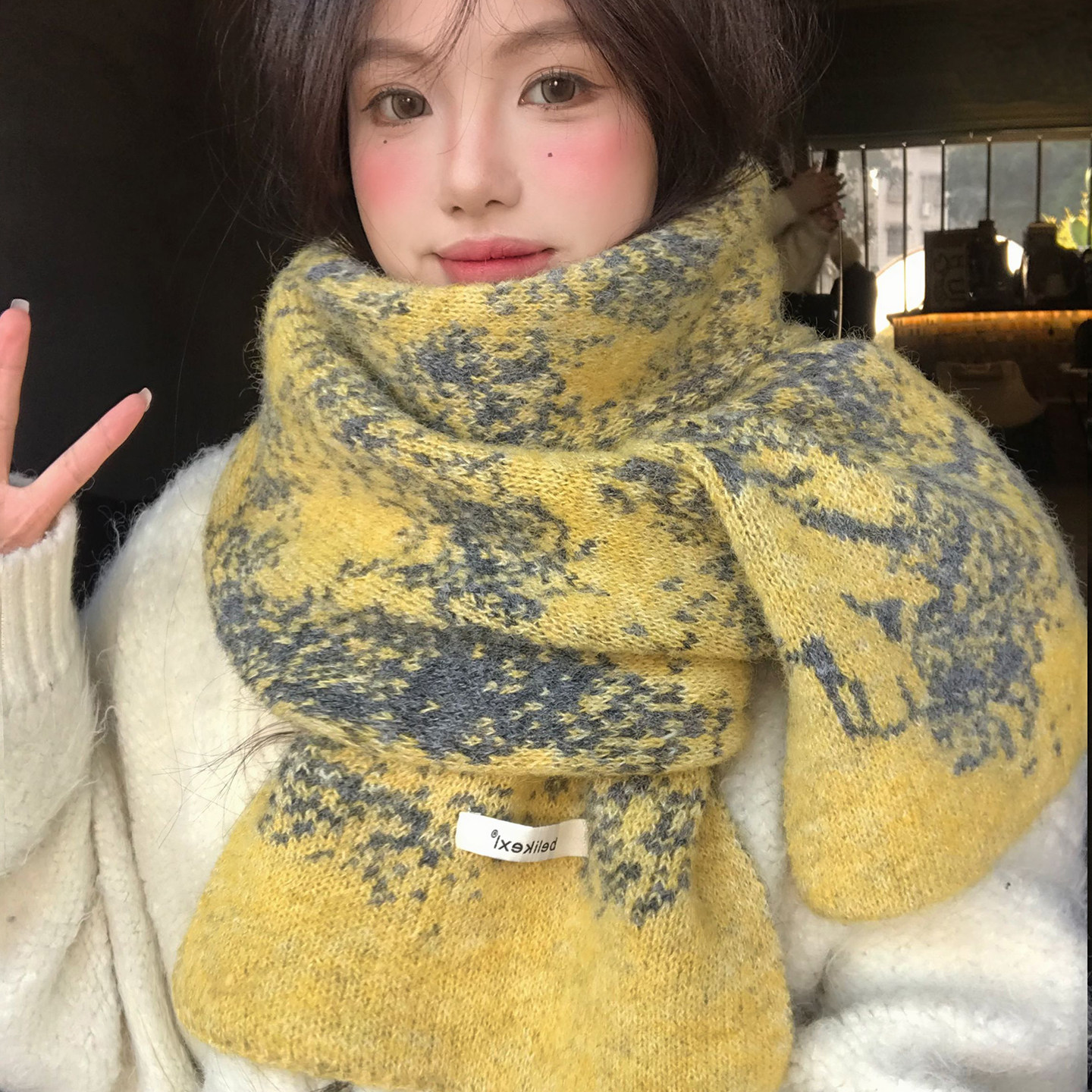 韩系软糯黄色针织毛毛围巾女冬季新款氛围感加厚保暖防寒护颈围脖,服饰配件/皮带/帽子/围巾,围巾/丝巾/披肩,淘宝优惠券,粉丝福利购,淘宝优惠卷