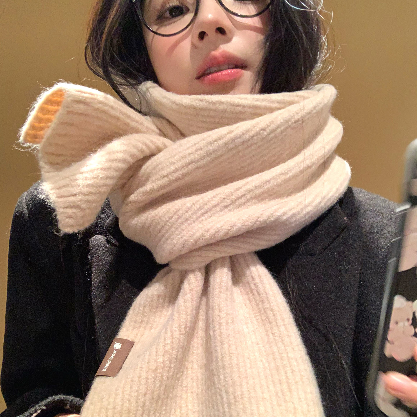 韩系软糯简约混纺毛线针织围巾女冬季氛围感加厚保暖防寒护颈围脖,服饰配件/皮带/帽子/围巾,围巾/丝巾/披肩,淘宝优惠券,粉丝福利购,淘宝优惠卷