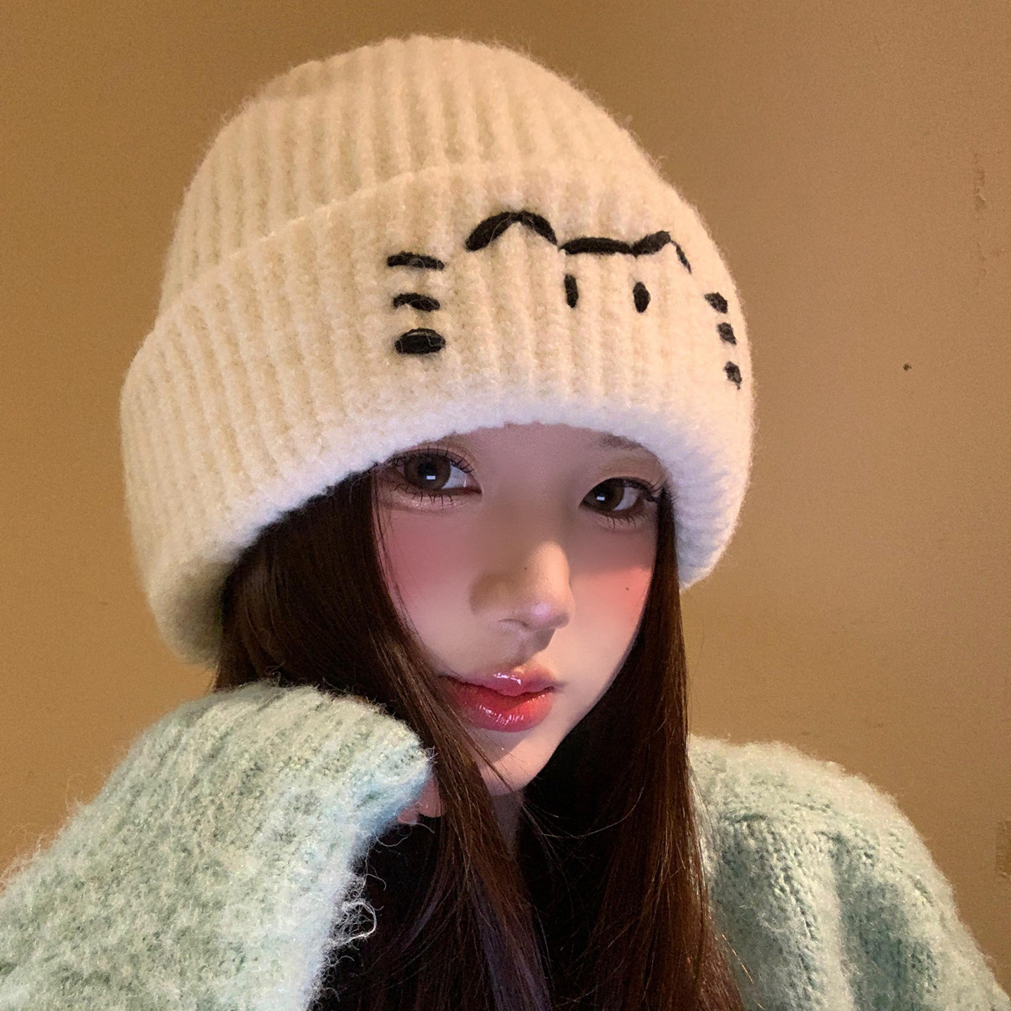 可爱小猫咪毛线帽子女秋冬季显脸小保暖冷帽大头围防寒护耳针织帽,服饰配件/皮带/帽子/围巾,帽子,淘宝优惠券,粉丝福利购,淘宝优惠卷