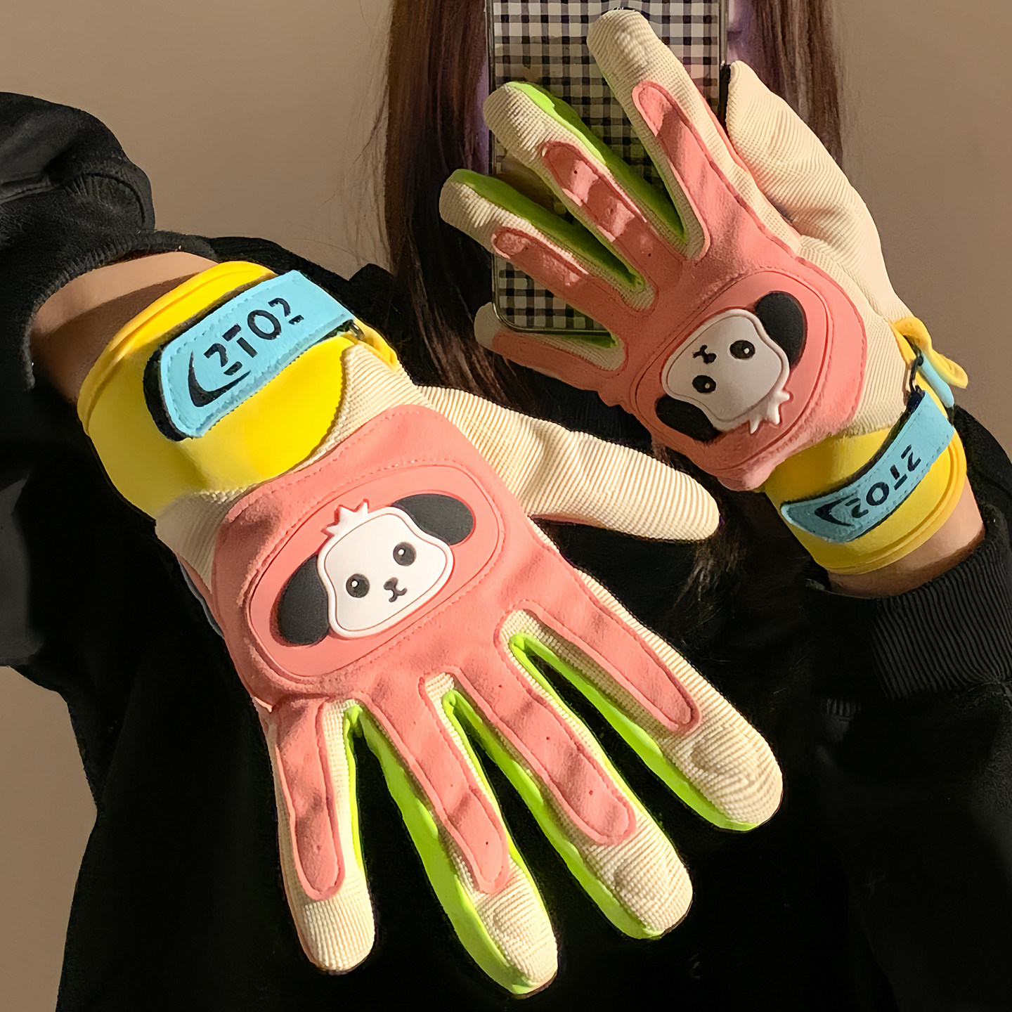 可爱彩色小狗骑行手套女秋冬季户外机车摩托车保暖防风防滑电动车,服饰配件/皮带/帽子/围巾,手套,淘宝优惠券,粉丝福利购,淘宝优惠卷