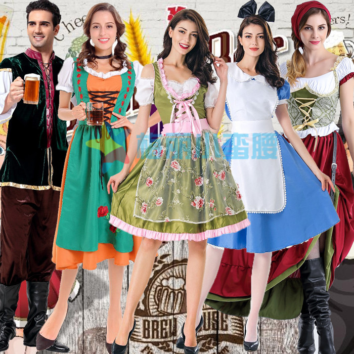 万圣节cos德国啤酒节服装成人男女情侣狂欢派对DS民族传统叮咚服