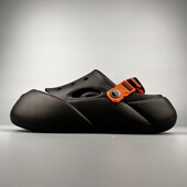 厚底沙滩外穿两用半拖凉鞋 夏季 男女踩屎感舒适包头拖鞋 外贸洞洞鞋