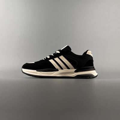 跑步防滑黑色男士运动鞋网面夏季