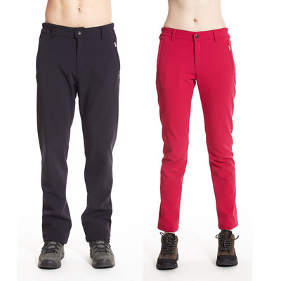 CARAVA喀尔沃秋冬男女户外加绒保暖弹力防水软壳裤497615 497616