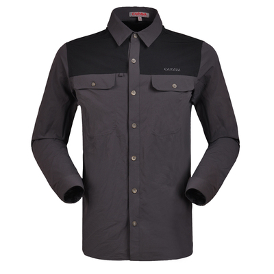 正品carava喀尔沃男户外透气衬衣