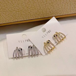 925银针耳钉E78 时尚 VK定制 韩版