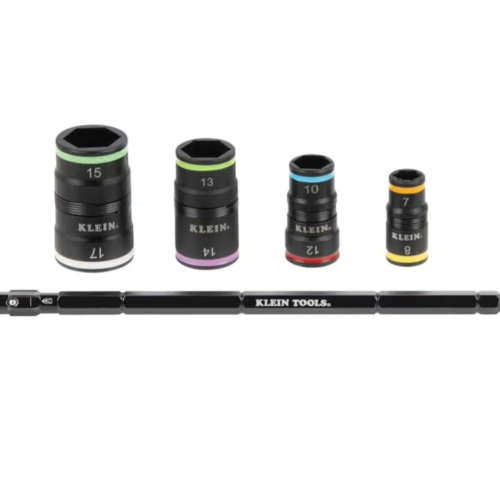台州设备Klein Tools 凯能抗冲击套筒，8合1公制套筒组，4