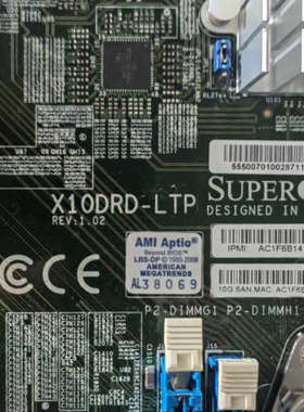 台州设备超微服务器主板，型号X10DRD-LTP，经典绿色ATX板型