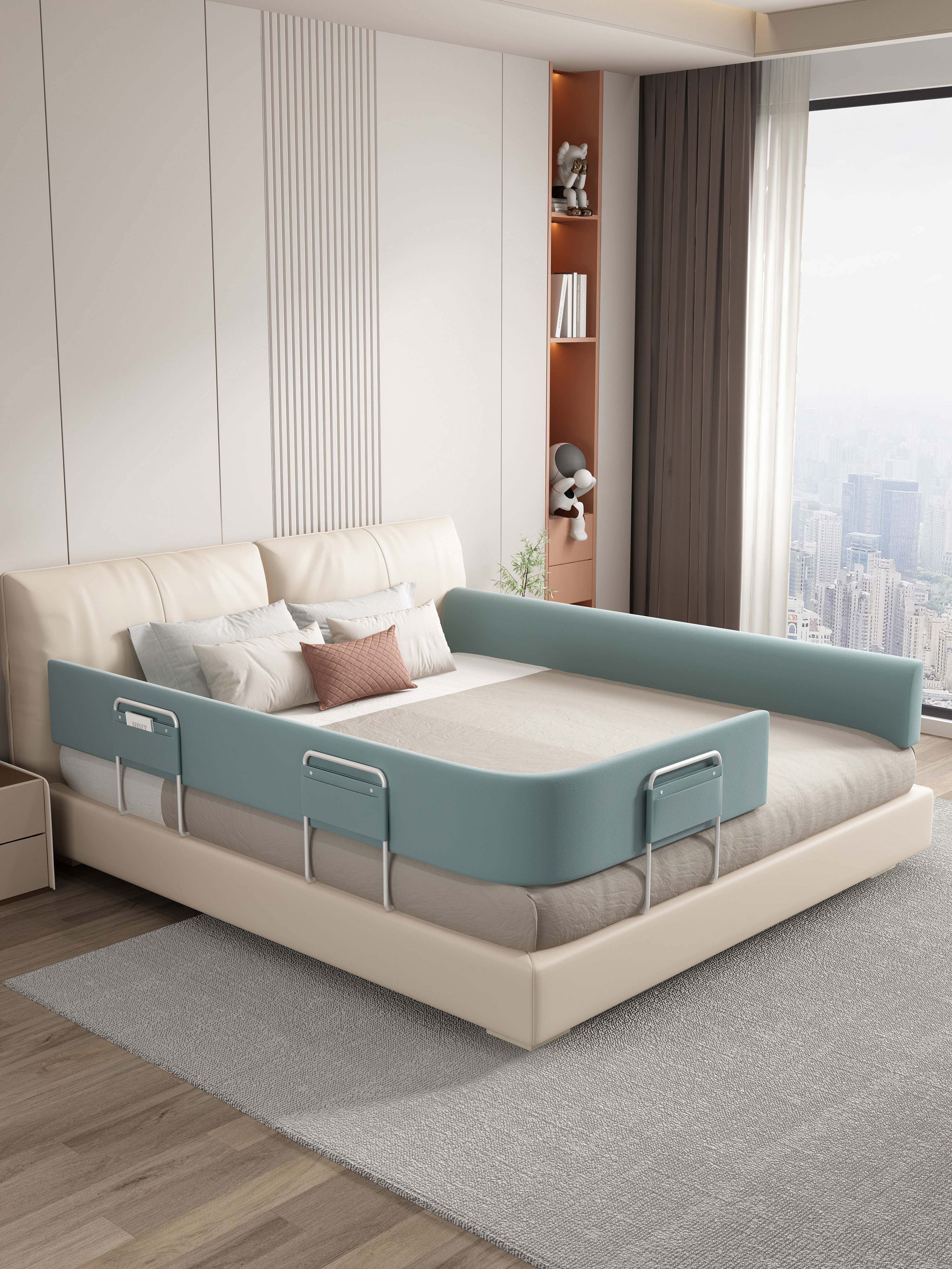 床围栏宝宝防摔防护栏婴幼儿床上围栏床护栏单边防摔一面加高款