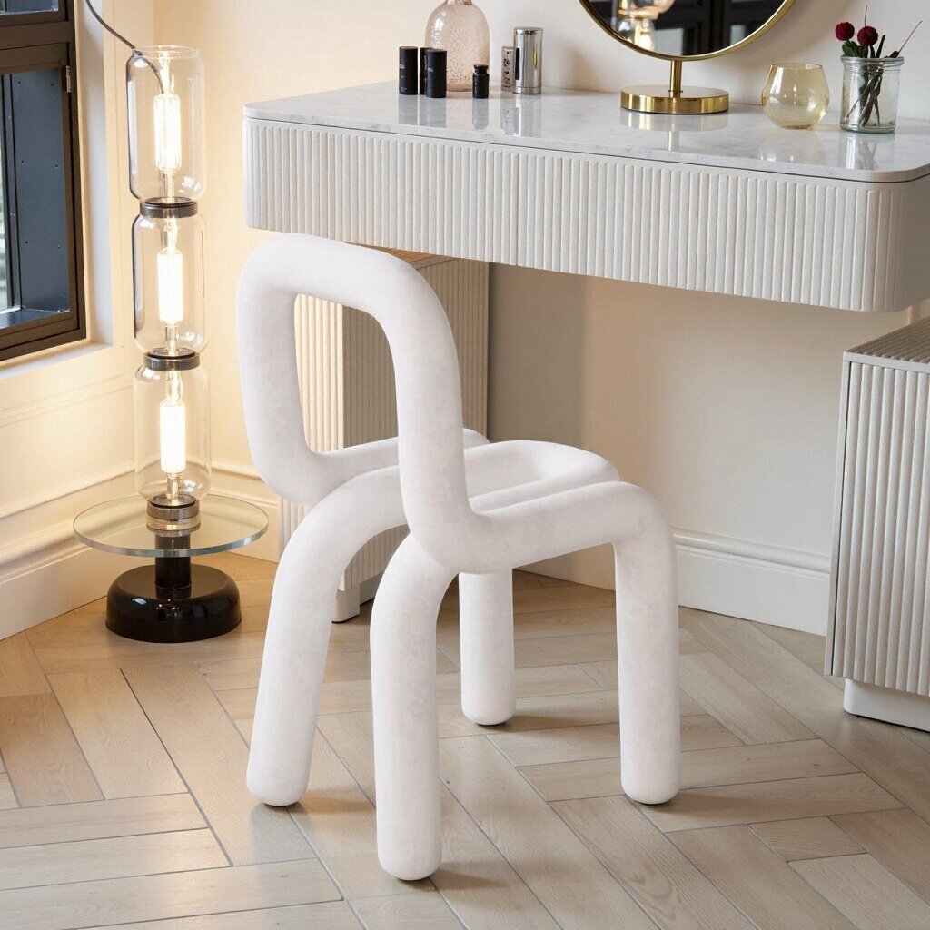 梳妆台椅子北欧高级感设计师创意网红化妆凳子轻奢餐椅简约异形椅,住宅家具,梳妆凳,淘宝优惠券,粉丝福利购,淘宝优惠卷